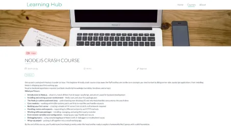 Course detail page