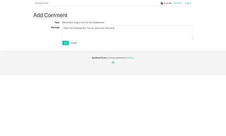 Form to add a comment to a post