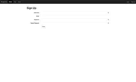 User signup form